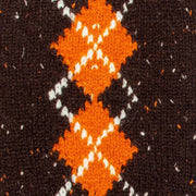 dents-argyle-marl-yarn-knitted-gloves---chocolate-brownpumpkin-orange-34478109
