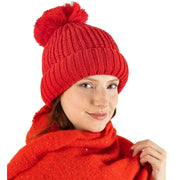 dents-ribbed-knit-bobble-hat---berry-red-34492428
