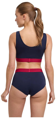 Falke Daily Comfort Print 2-Pack Bustier Bralette - Black/Red