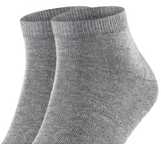 Falke Happy 2 Pack Sneaker Socks - Light Grey Mel