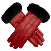 dents-cassie-contrast-stitching-leather-gloves---berry-redblack-34479439
