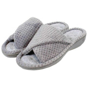 isotoner-popcorn-turnover-open-toe-slippers---pale-grey-34523110