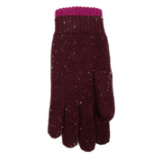 dents-argyle-marl-yarn-knitted-gloves---damson-burgundycassis-pink-34478114
