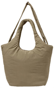 Roka Oxford Medium Taslon Shoulder Bag - Basil Brown