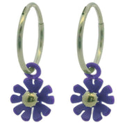 ti2-titanium-ten-petal-flower-charm-hoop-earrings---purple-34437806