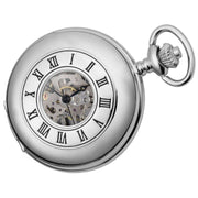 burleigh-half-hunter-mechanical-pocket-watch---chrome-silver-34481091