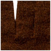 Dents Knitted Stripe Cuff Gloves - Chocolate Brown