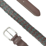 dents-woven-leather-and-cotton-belt---green-34490489