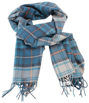 Locharron of Scotland Darwin Gordon Dress Lambswool Scarf - Teal Blue