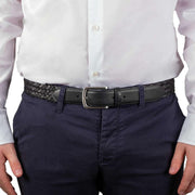 dents-woven-leather-and-cotton-belt---black-34490483