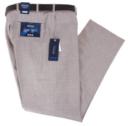 BRUHL Robert Lightweight Wool Mix Smart Trousers - Putty Beige