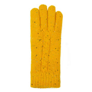 dents-cable-knit-marl-yarn-gloves---ochre-yellow-34478231