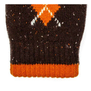 dents-argyle-marl-yarn-knitted-gloves---chocolate-brownpumpkin-orange-34478106
