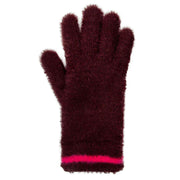 dents-feather-yarn-knitted-gloves---burgundypink-34478282