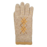 dents-argyle-marl-yarn-knitted-gloves---oatmeal-creamtoffee-brown-34478133