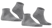 Falke Happy 2 Pack Sneaker Socks - Light Grey Mel