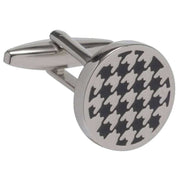 david-van-hagen-houndstooth-cufflinks---blacksilver-34497240