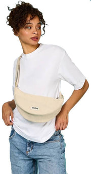 Hindbag Andrea Half Moon Bag - Jute Cream