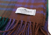 Locharron of Scotland Borders Isle of Skye Lambswool Blanket - Purple/Green