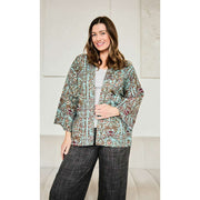 Elie Beaumont Serendipity Short Kimono - Light Blue Baroque