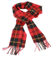 Locharron of Scotland Bowhill Wallace Modern Lambswool Tartan Scarf - Red/Green/Yellow