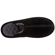 isotoner-real-suede-mule-slippers---black-34523275