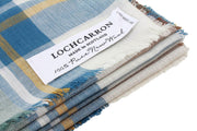 Locharron of Scotland Alba Stewart Dress Fine Merino Stole - Blue/Brown