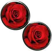Bassin and Brown Rose Cufflinks - Red