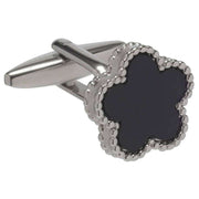 david-van-hagen-onyx-flower-cufflinks---blacksilver-34497189