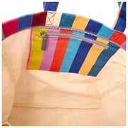 Roka Marylebone Large Cotton Canvas Oversized Tote Bag - Wide Multi Stripe