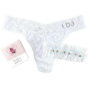 hanky-panky-i-do-low-rise-thong-and-garter-set---shimmer-white-34433509