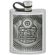 english-pewter-company-6oz-embossed-21st-pewter-hip-flask---silver-34432736