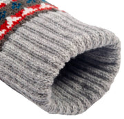 Dents Abstract Half Finger Knitted Gloves - Dove Grey