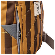 Roka Canfield B Small Recycled Canvas Backpack - Brown Stripe