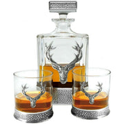english-pewter-company-650ml-regal-stag-rectangular-decanter---silverclear-34432779