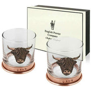 english-pewter-company-11oz-double-highland-cow-tumbler-set---copper-orangeclear-34432771