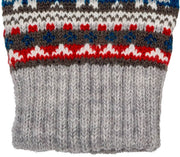 Dents Abstract Half Finger Knitted Gloves - Dove Grey