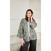 Elie Beaumont Serendipity Short Kimono - Light Blue Baroque