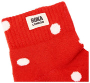 Roka Wembley Ankle Socks - Orange Dot