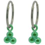 ti2-titanium-triple-bead-charm-hoop-earrings---green-34437793