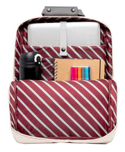 Lefrik Daily 13" Stripes Concrete Block Backpack - Grey/Light Grey/Cream