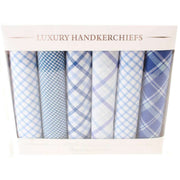 david-van-hagen-checked-6-pack-handkerchief---blue-34435938
