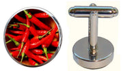Bassin and Brown Chilli Cufflinks - Red
