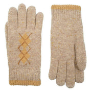 dents-argyle-marl-yarn-knitted-gloves---oatmeal-creamtoffee-brown-34478132