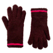 dents-feather-yarn-knitted-gloves---burgundypink-34478281