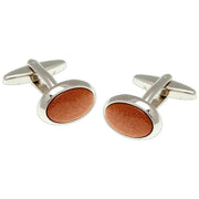 david-van-hagen-goldstone-oval-cufflinks---brownsilver-34497221