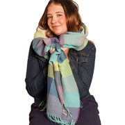 zelly-pleated-detail-checked-scarf---bluepurplegreen-35071949