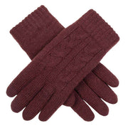 dents-cable-knit-gloves---damson-burgundy-34478166