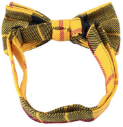 Locharron of Scotland MacLeod Dress Modern Tartan Bow Tie - Yellow/Navy