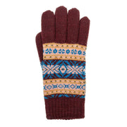 dents-jacquard-fair-isle-knitted-gloves---damson-burgundy-34478360